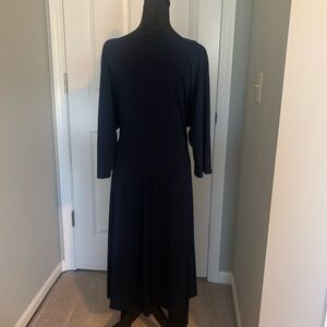 Robbie Bee Navy Long Sleeve Midi Dress